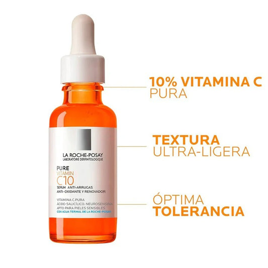 La Roche-Posay Pure Vitamin C10 Serum – Anti-Wrinkle Brightening & Antioxidant Renovating Serum