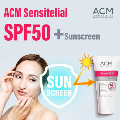 كريم واقي الشمس ACM ديبيوايت SPF 50+ — مبيّض، مضاد للبقع الداكنة، حماية UVA+UVB، مُصاغ جلدياً، 50 مل