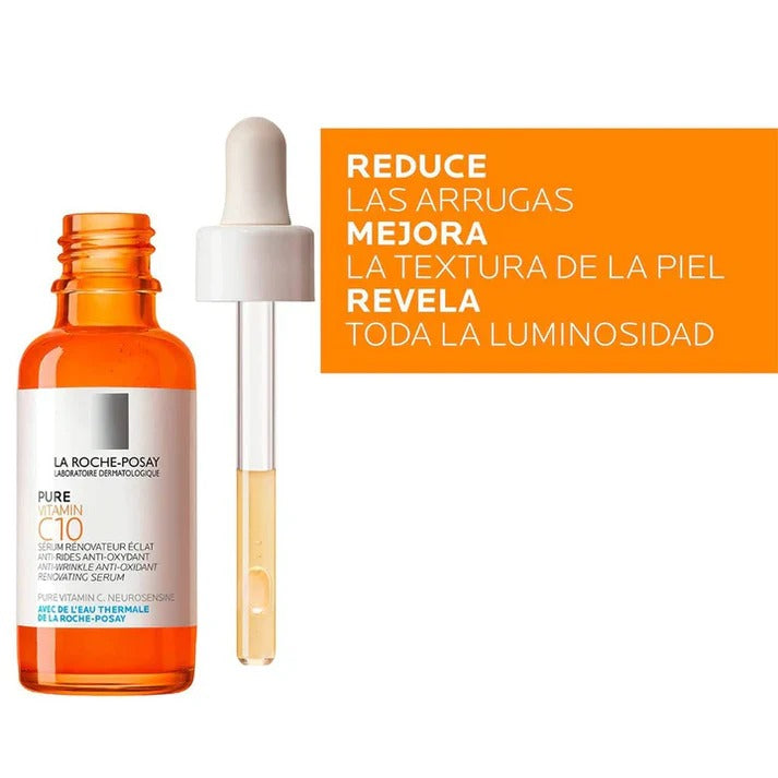 La Roche-Posay Pure Vitamin C10 Serum – Anti-Wrinkle Brightening & Antioxidant Renovating Serum