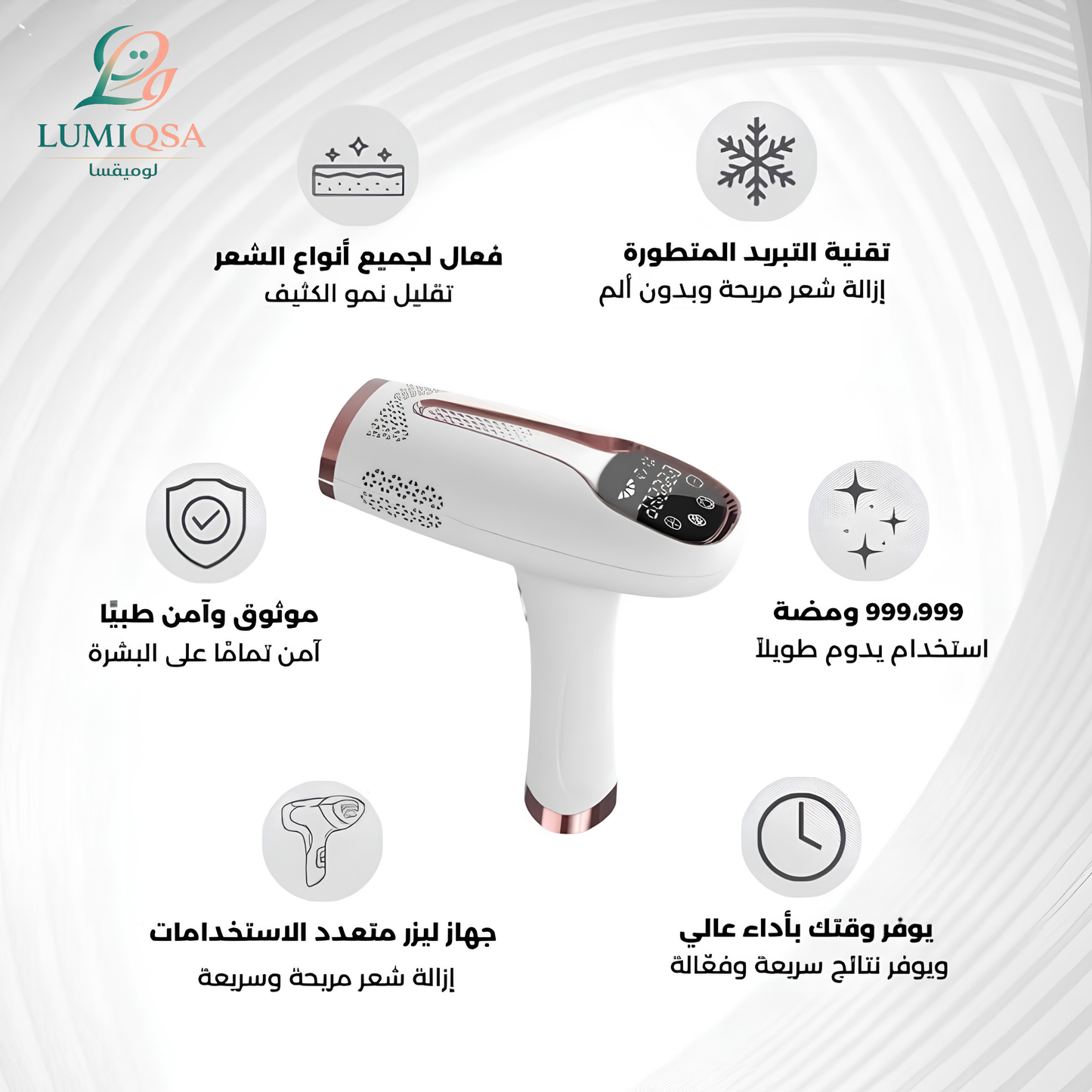 جهاز IPL الاحترافي لإزالة الشعر نهائياً من المنزل”