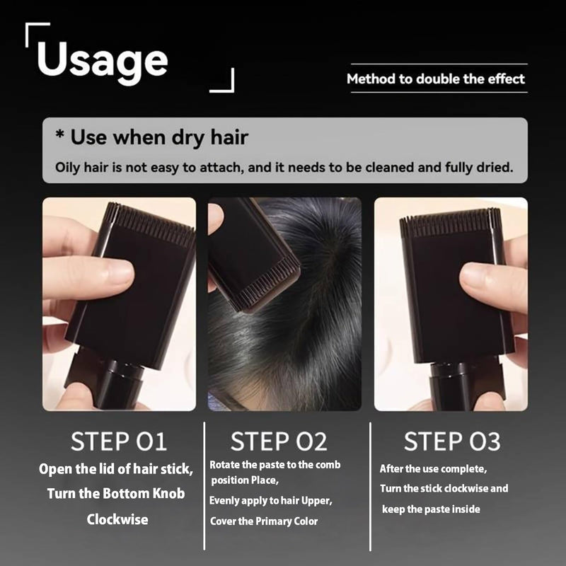 Natural Hair Concealer Stick — Hair Root Touch-Up Wand